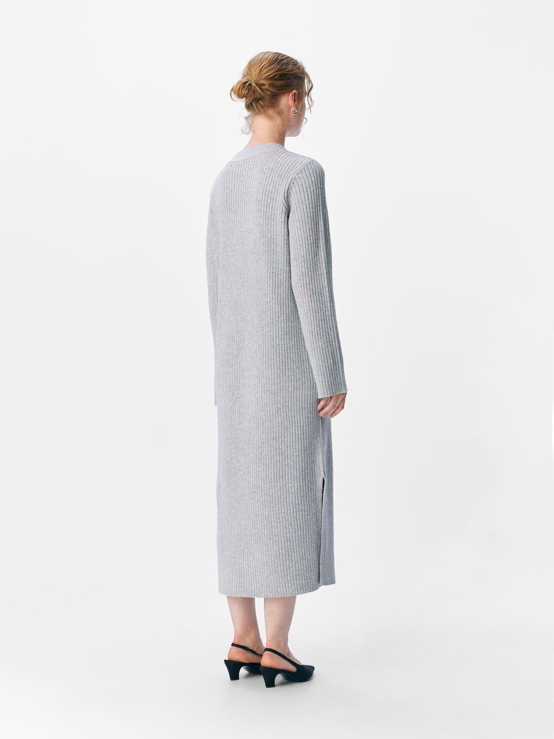 OBJELVA Midi Dress - Light Grey Melange - VERO MODA & VILA Bergvik